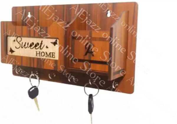 Wooden Wall Mounted Keychains and Mobile Phone Holder For Wall Decor - Image 3