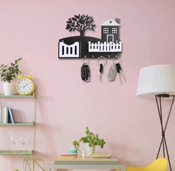"House and Tree Design Keychain & Mobile Phone Holder: A Touch of Nature for Your Home" - Image 2