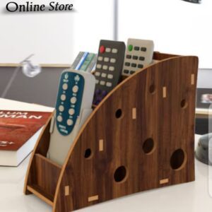 Wooden Remote Holder and Desk Organizer fulfil our space