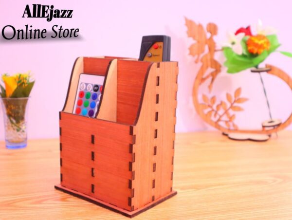 Wooden Remote Holder and Desk Organizer minimize your Extra space - Image 4