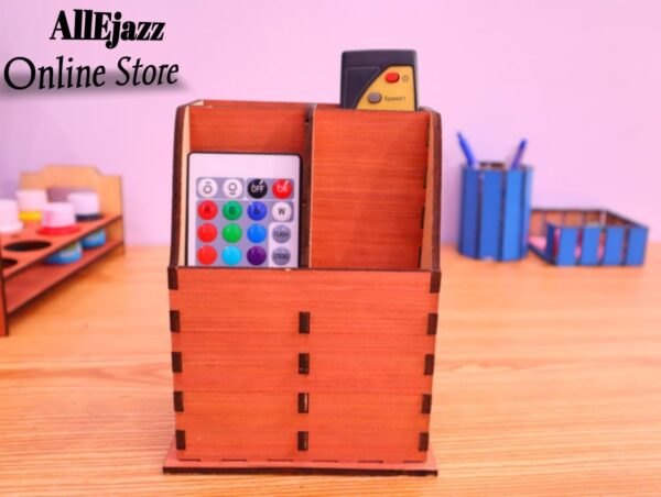 Wooden Remote Holder and Desk Organizer minimize your Extra space - Image 2