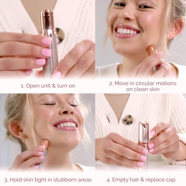 Finishing Touch Flawless Women's Painless Hair Remover , White/Rose Gold - Image 3