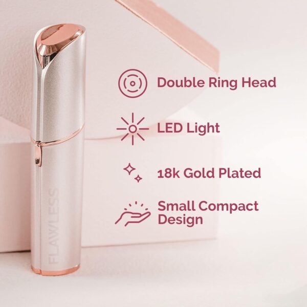Finishing Touch Flawless Women's Painless Hair Remover , White/Rose Gold - Image 2
