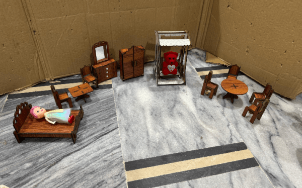 "Eid Sale | Wooden Miniature Furniture Set for Kids – Complete Home Set"
